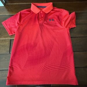 Under Armour boys Vibrant Red Polo Shirt